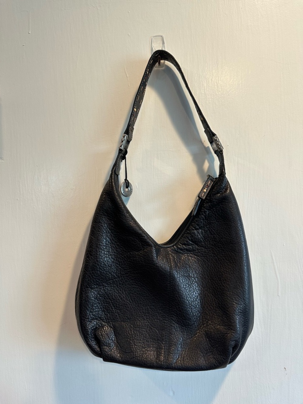 The Sak Black Pebbled Leather Hobo Bag